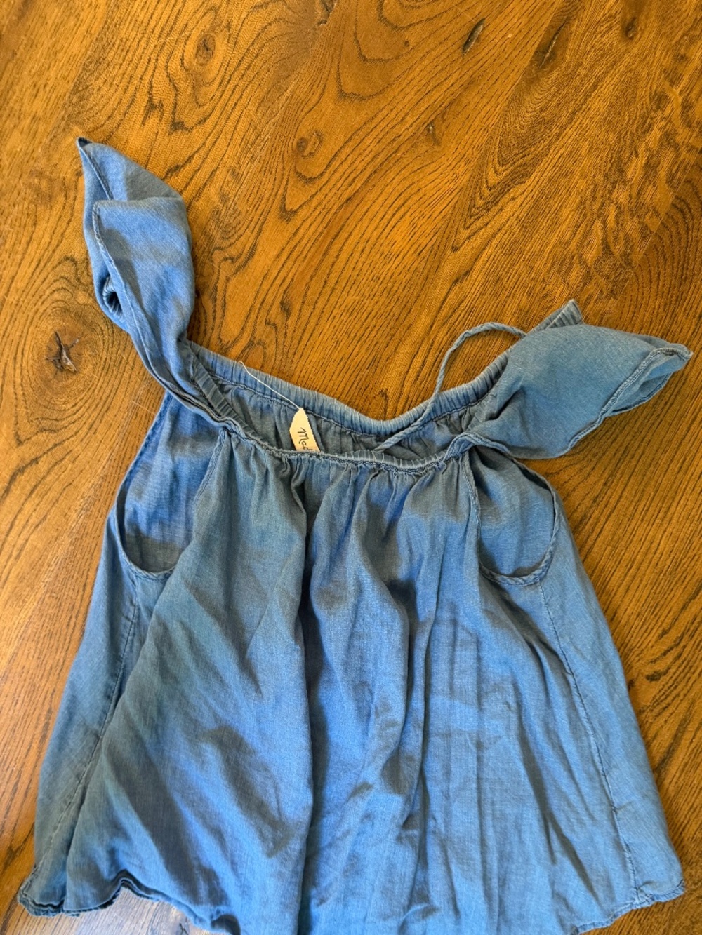 Madewell Off the Shoulder Jean Shirt
